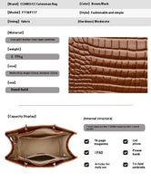 Croc-Textured Cowhide Tote Bag