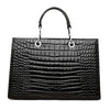 Croc-Textured Cowhide Tote Bag