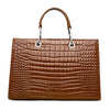 Croc-Textured Cowhide Tote Bag